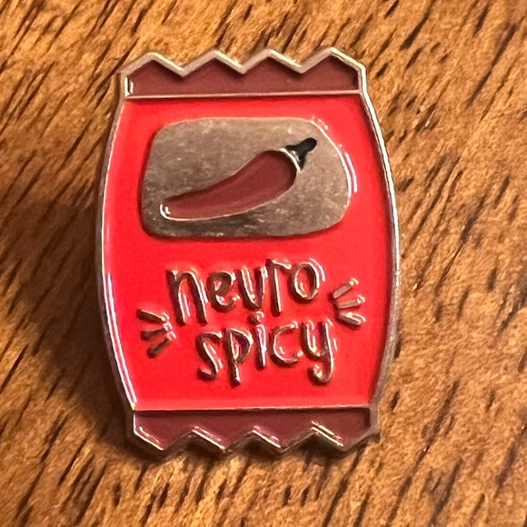 NEW - Neuro Spicy Enamel Pin - Picture 1 of 3